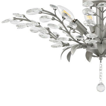 Elisana 26" ontemporary Bohemian Iron/Acrylic LED Semi Flush Mount - JONATHAN Y